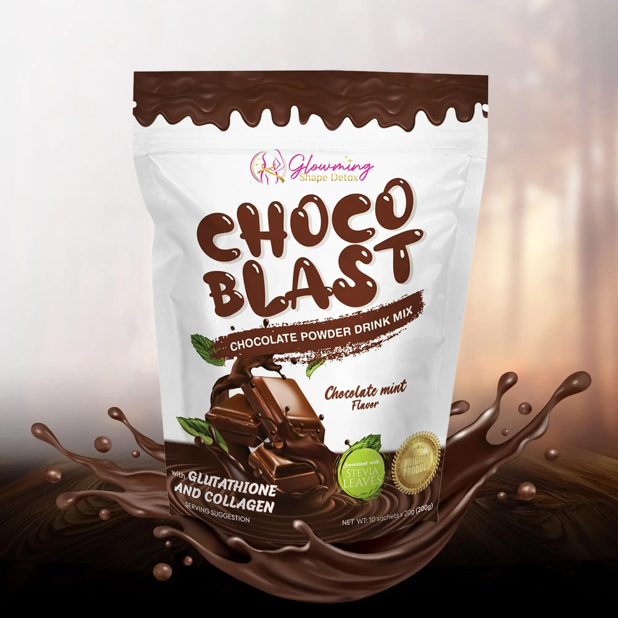 Glowming Shape Detox - CHOCO BLAST 10 x 20g