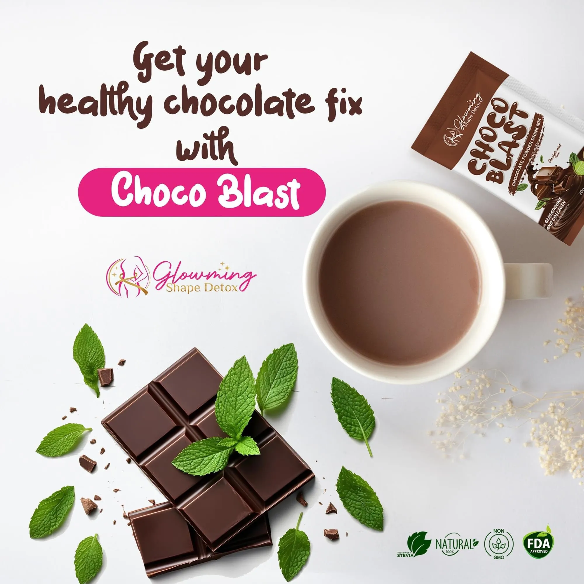 Glowming Shape Detox - CHOCO BLAST 10 x 20g