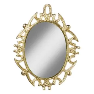 Gold Oval Dollhouse Mirror Miniature