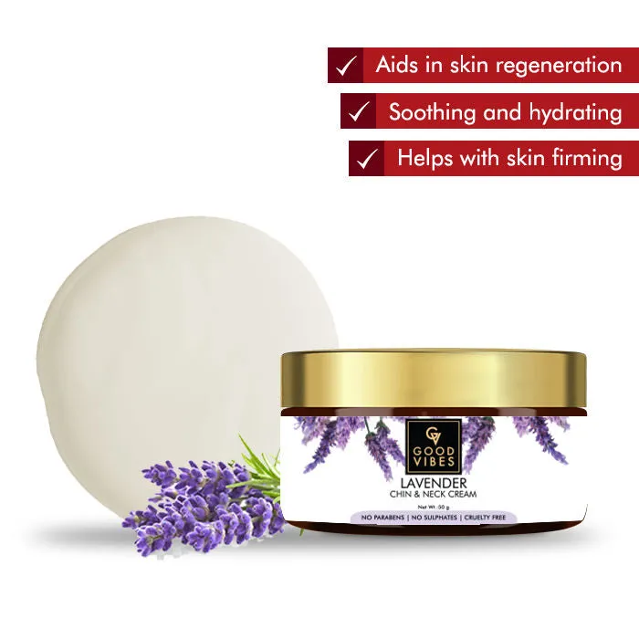 Good Vibes Chin and Neck Skin Firming and Tightening Cream - Lavender (50 g)