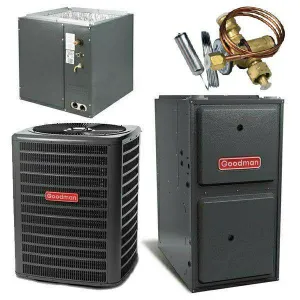 Goodman 4 Ton Cooling 15.5 SEER; 80k BTU Heating; 97% AFUE Gas Electric Air Conditioner System