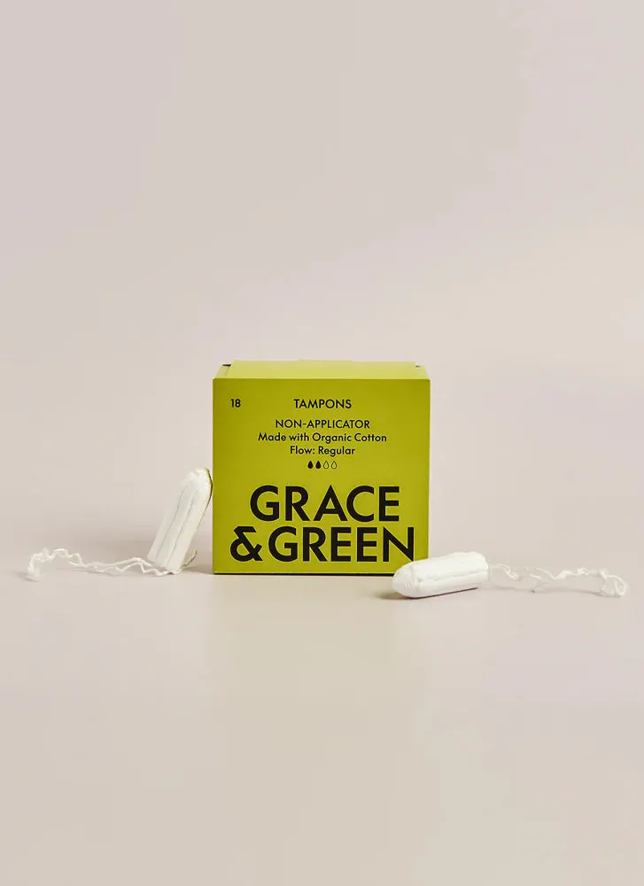 Grace & Green Non Applicator Tampons Regular