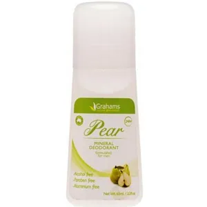 GRAHAMS NATURAL Mineral Deodorant Roll On Range 65ml Rose