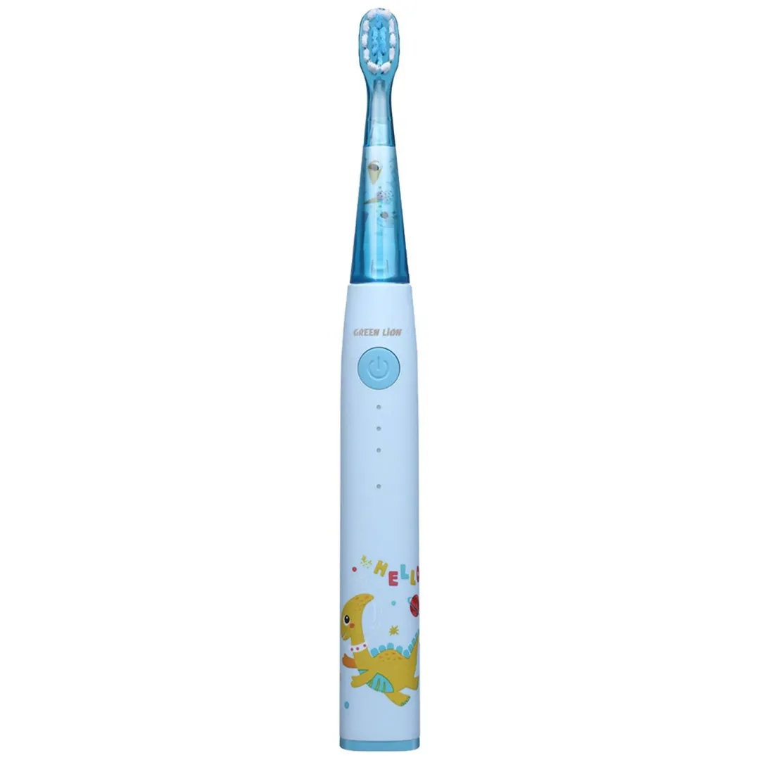 Green Lion Electric Toothbrush for Kids with 3 Function Modes