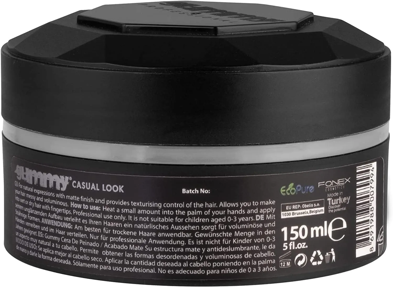 Gummy Styling Hair Wax Hard Causal Look Cool Style Strak - 150ml