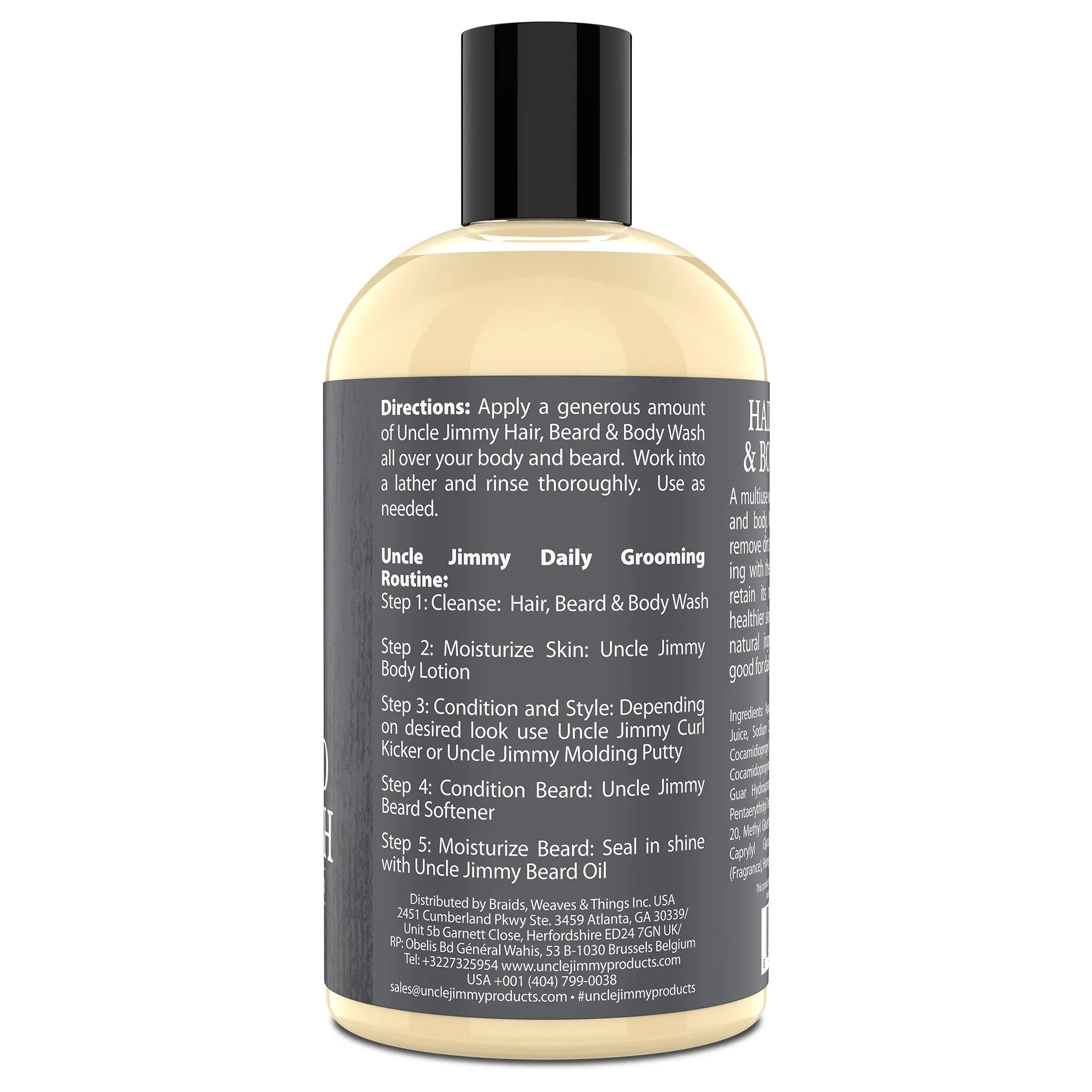 Hair, Beard & Body Wash 12oz (Pack of 4) (T084)