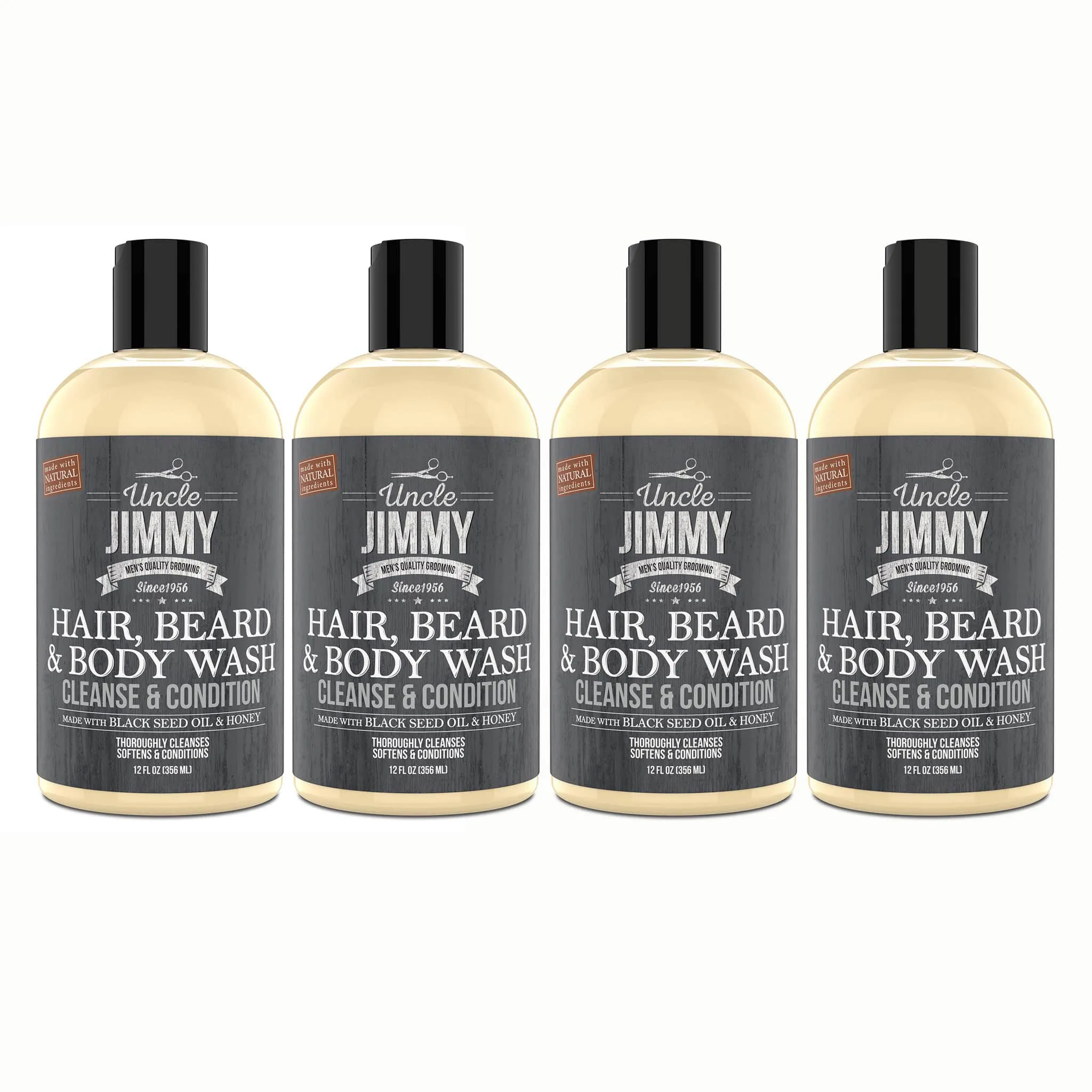 Hair, Beard & Body Wash 12oz (Pack of 4) (T084)