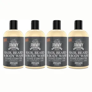 Hair, Beard & Body Wash 12oz (Pack of 4) (T084)