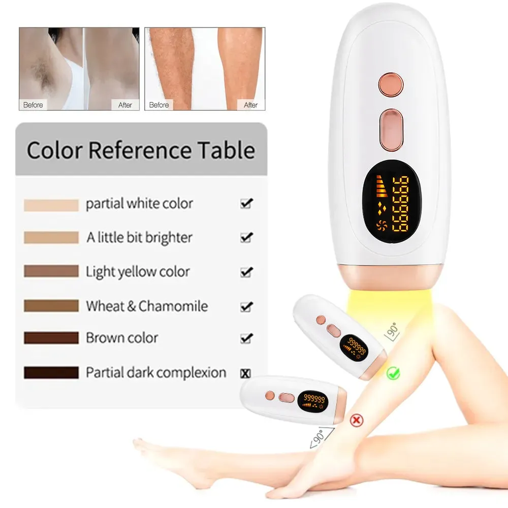 Hair Removal Laser Epilator 999999 Flashes Painless Permanent Laser Epilator Machine (non-freezing point)