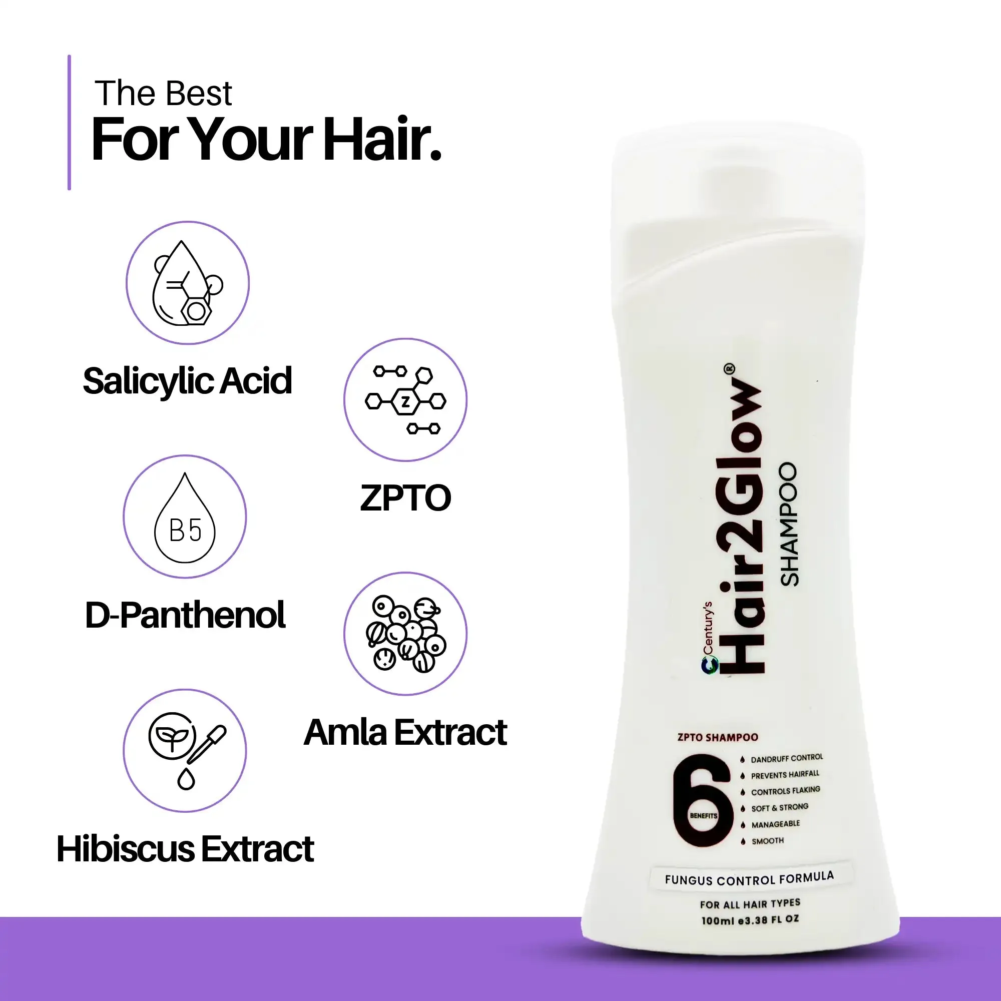 HAIR2GLOW® (ANTI-FUNGAL SHAMPOO) | Prevent Hair Scalp Fungal Infections