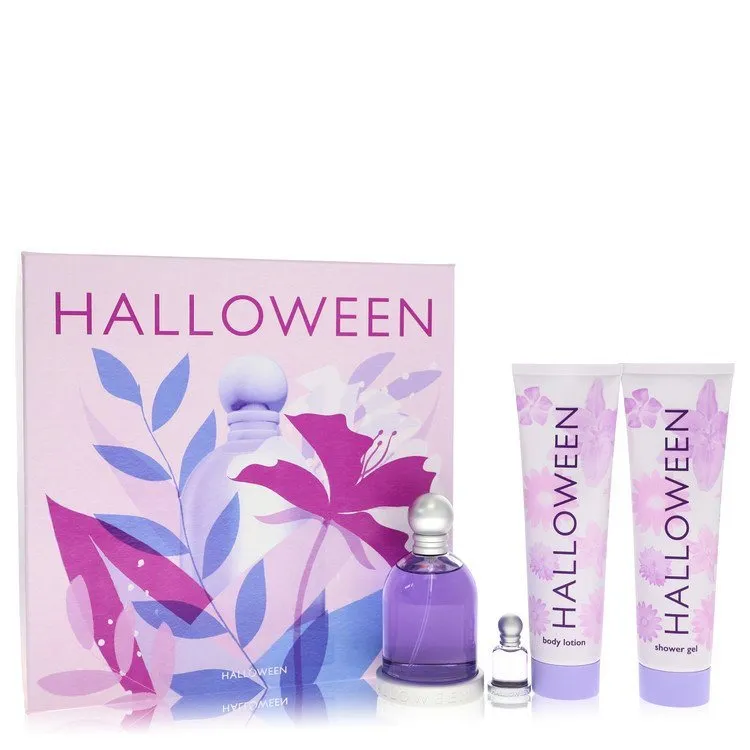 Halloween by Jesus Del Pozo Gift Set - 3.4 oz Eau De Toilette Spray   5 oz Body Lotion   5 oz Shower Gel   .15 oz Mini EDT