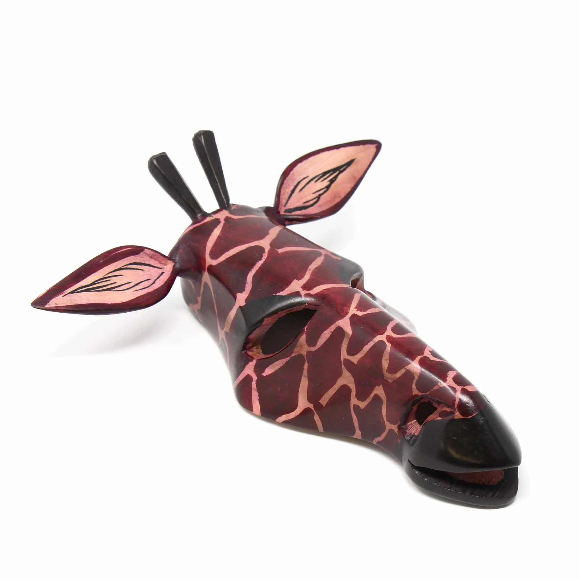 Hand-carved African Giraffe Mask Jedando Handicrafts ZWD