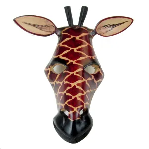Hand-carved African Giraffe Mask Jedando Handicrafts ZWD