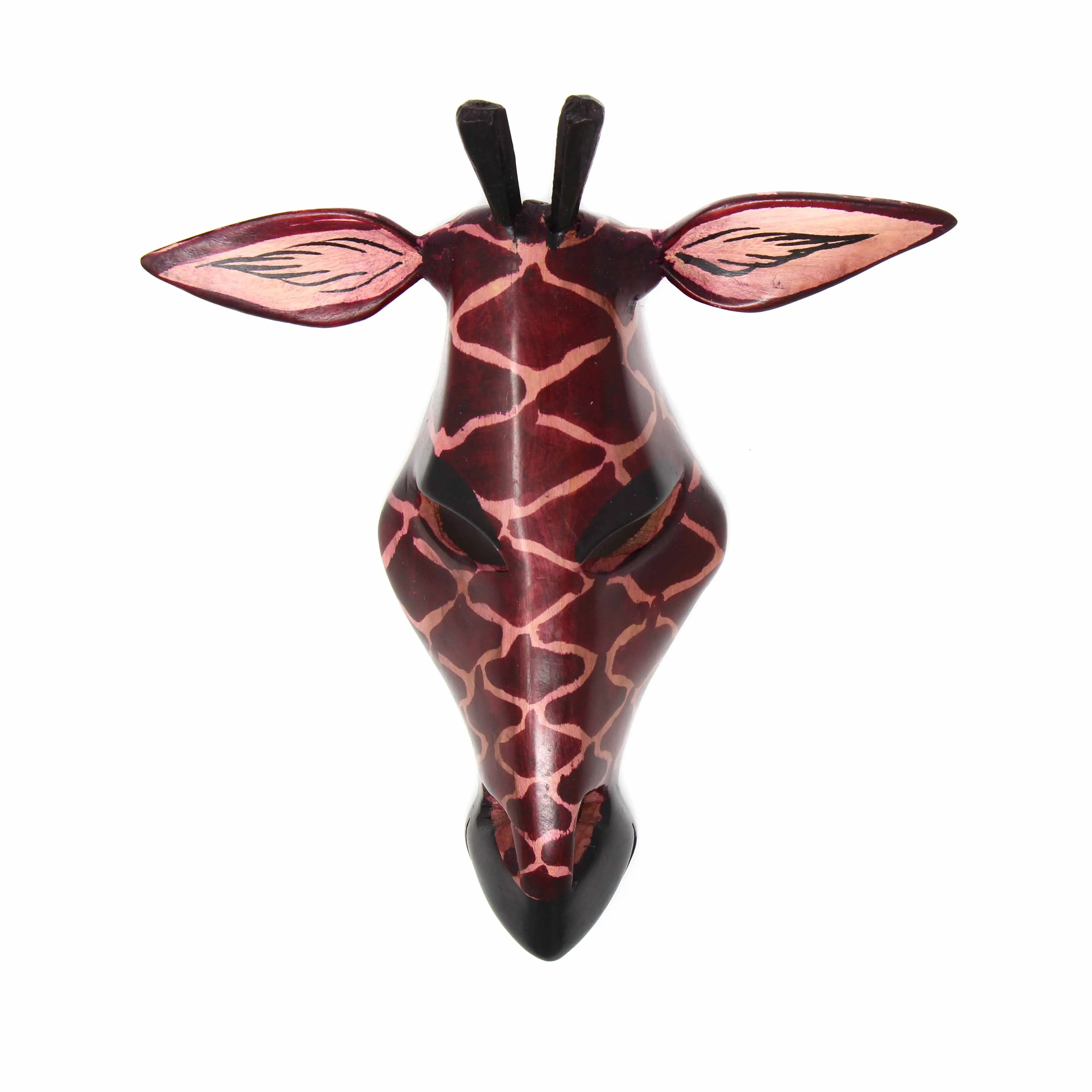 Hand-carved African Giraffe Mask Jedando Handicrafts ZWD