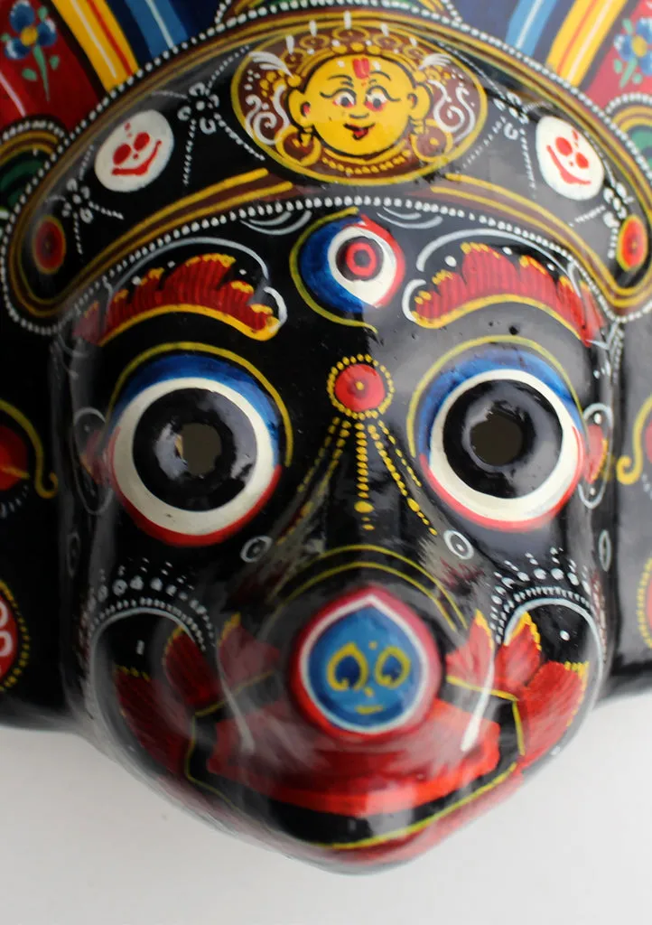 Hand Painted Paper Mache Wall Hanging Mask