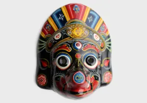 Hand Painted Paper Mache Wall Hanging Mask