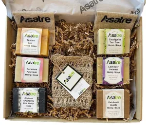 Handmade Hemp Soap - 6 Variety Gift Box