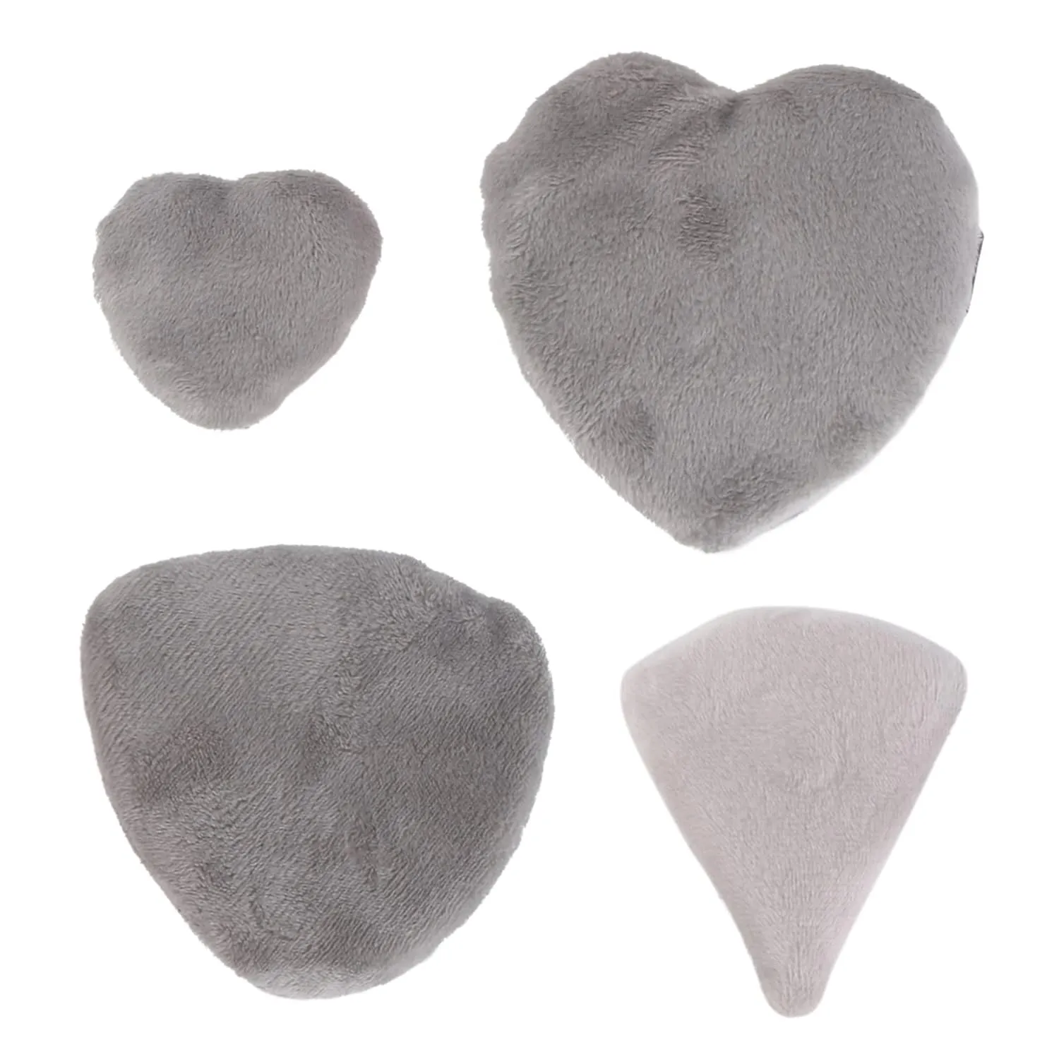 Happyyami Loose Powder Puff Set 4pcs Heart Shape Makeup Puff for Blusher and Highlighter