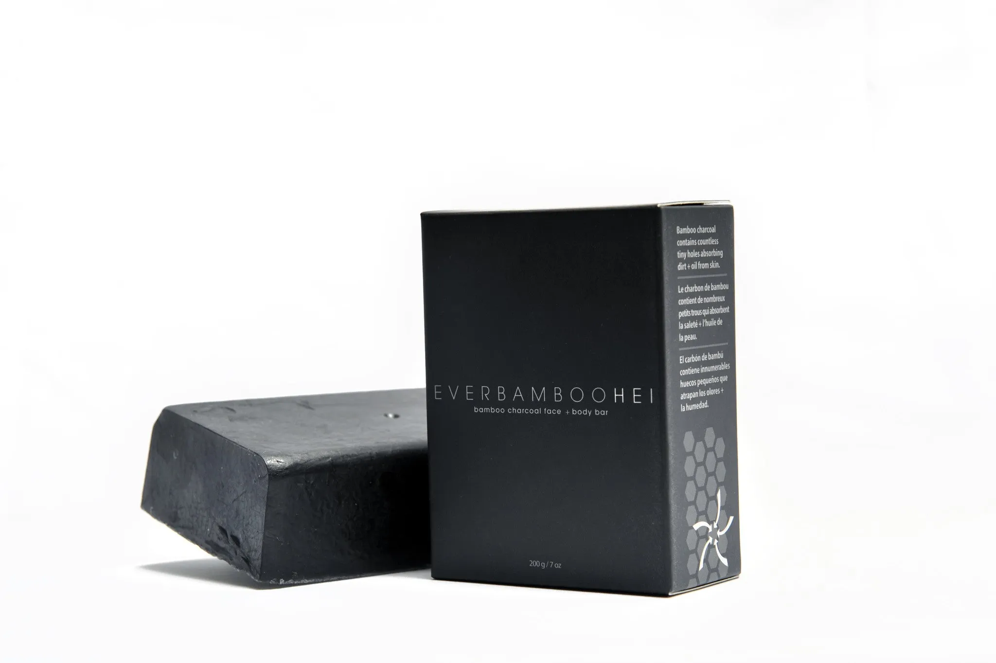 HEI Bamboo Charcoal Face   Body Bar (200 g)