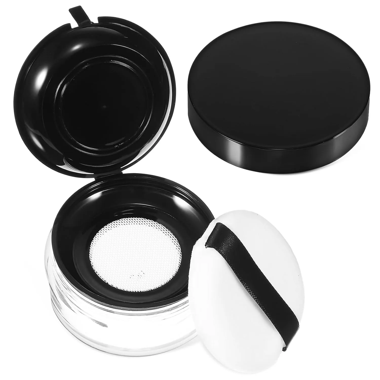 Hemoton Loose Powder Containers Travel Size Powder Puff Box Sponge Applicator Compact and Lightweight