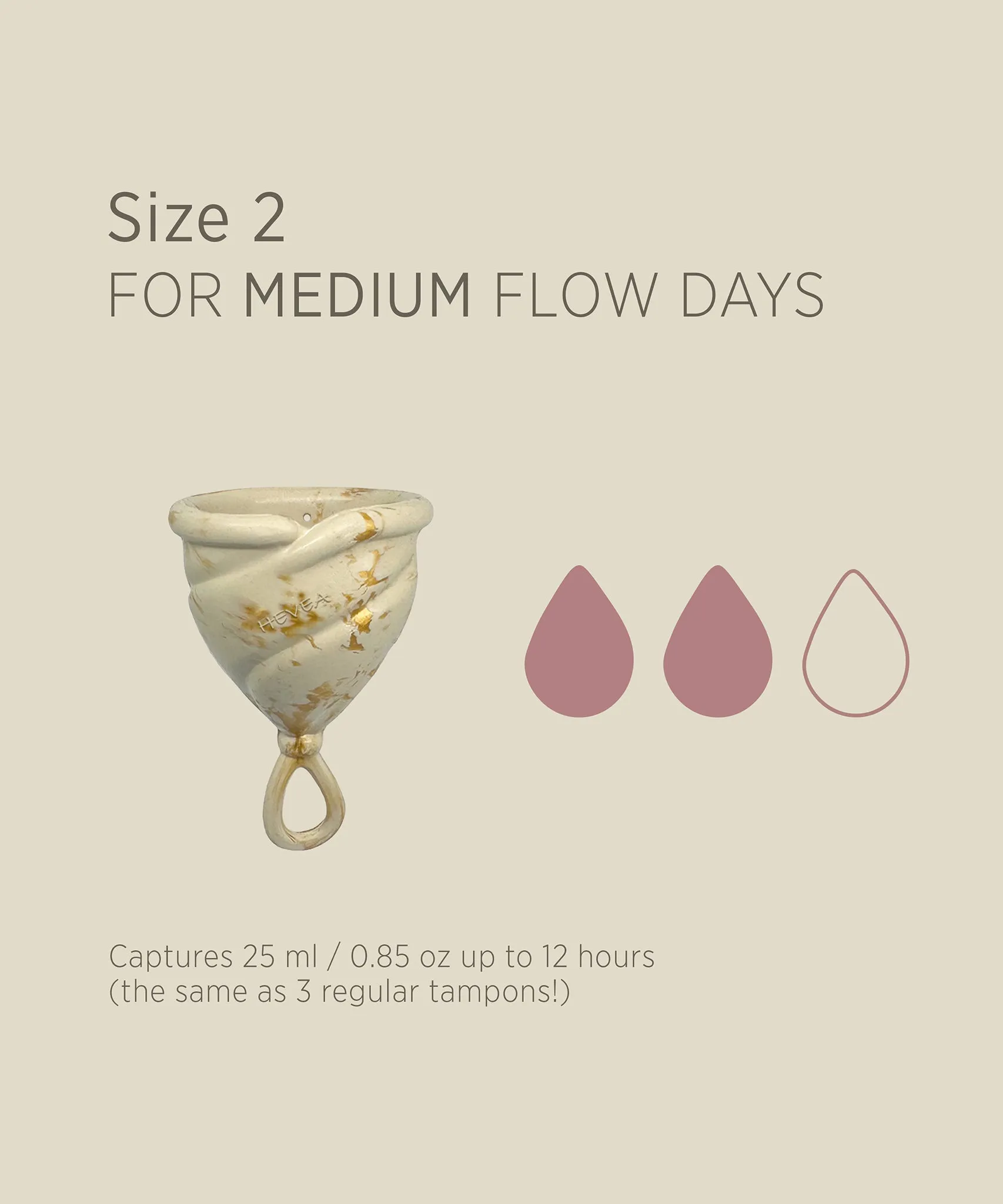 Hevea LOOP Menstrual Cup Size 2 - Golden Sand