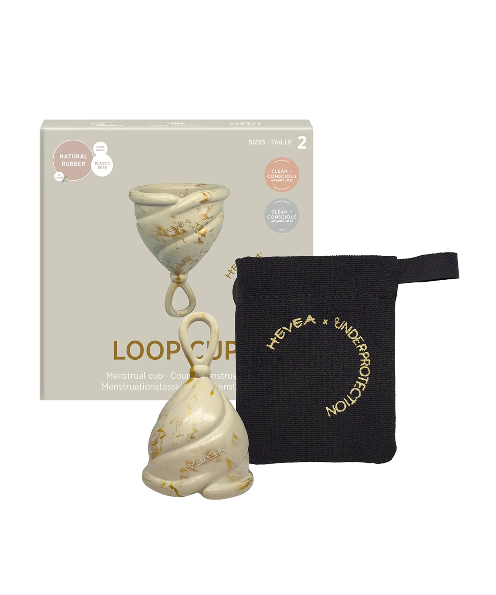 Hevea LOOP Menstrual Cup Size 2 - Golden Sand