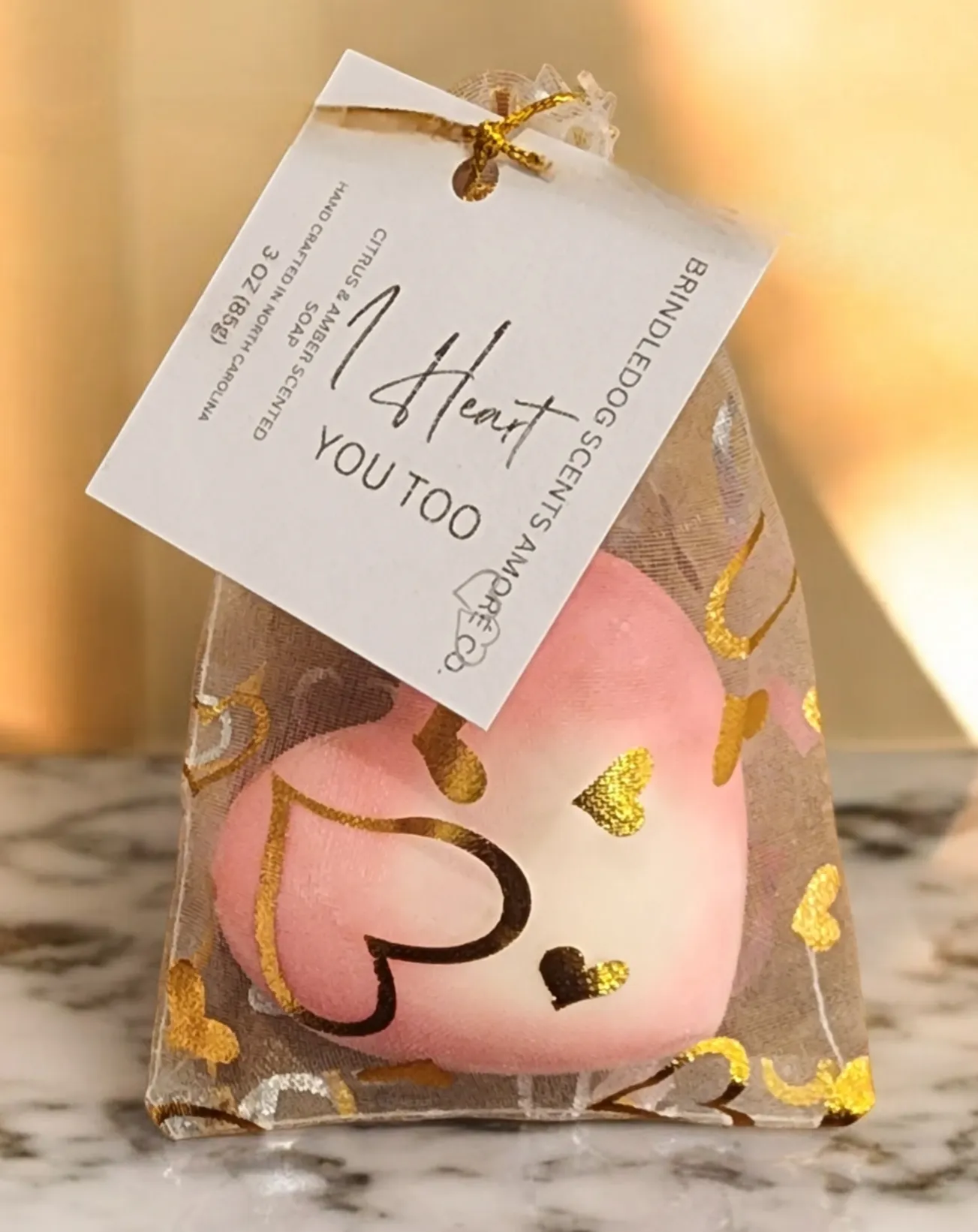 I Heart You Too- Citrus & Amber Scented Soap Bar 3oz