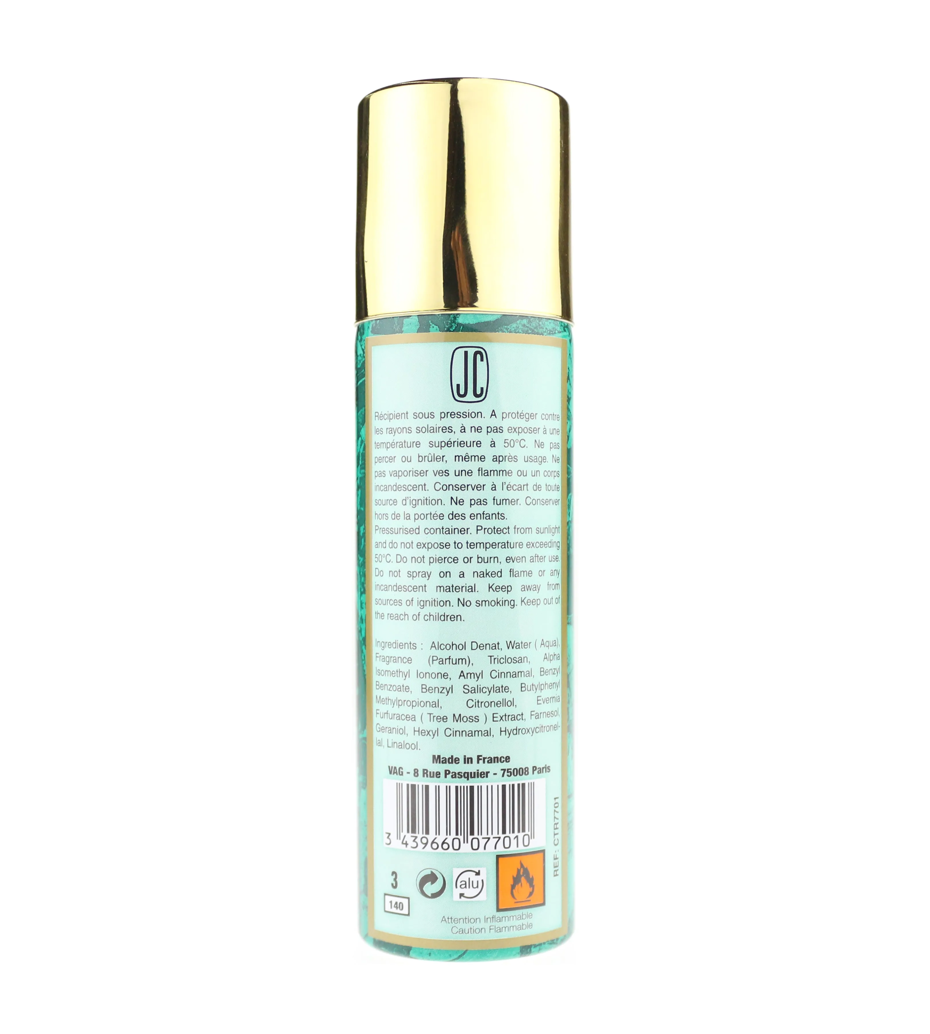 Jean Couturier 'Coriandre' Deodorant Parfume Natural Spray 3.3oz/100ml Unboxed