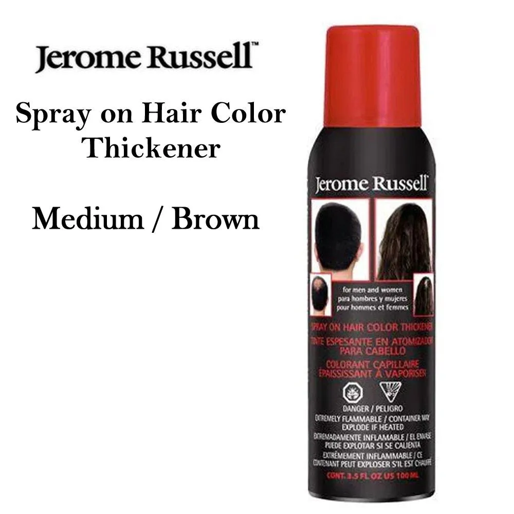 Jerome Russell Spray on Hair Color Thickener, 3.5 oz