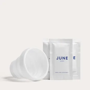 JUNE | The Original June Menstrual Cup Sanitizer   Wipe Bundle