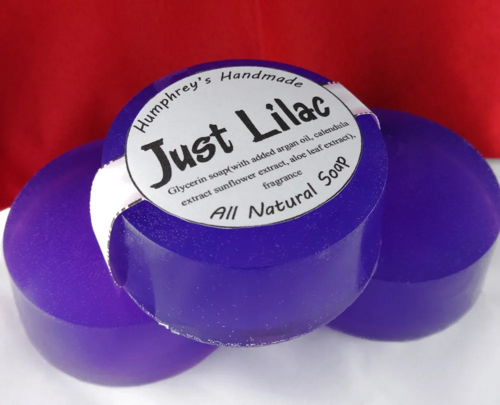 JUST LILAC Soap | Women's Shaving Soap | Glycerin Body Bar