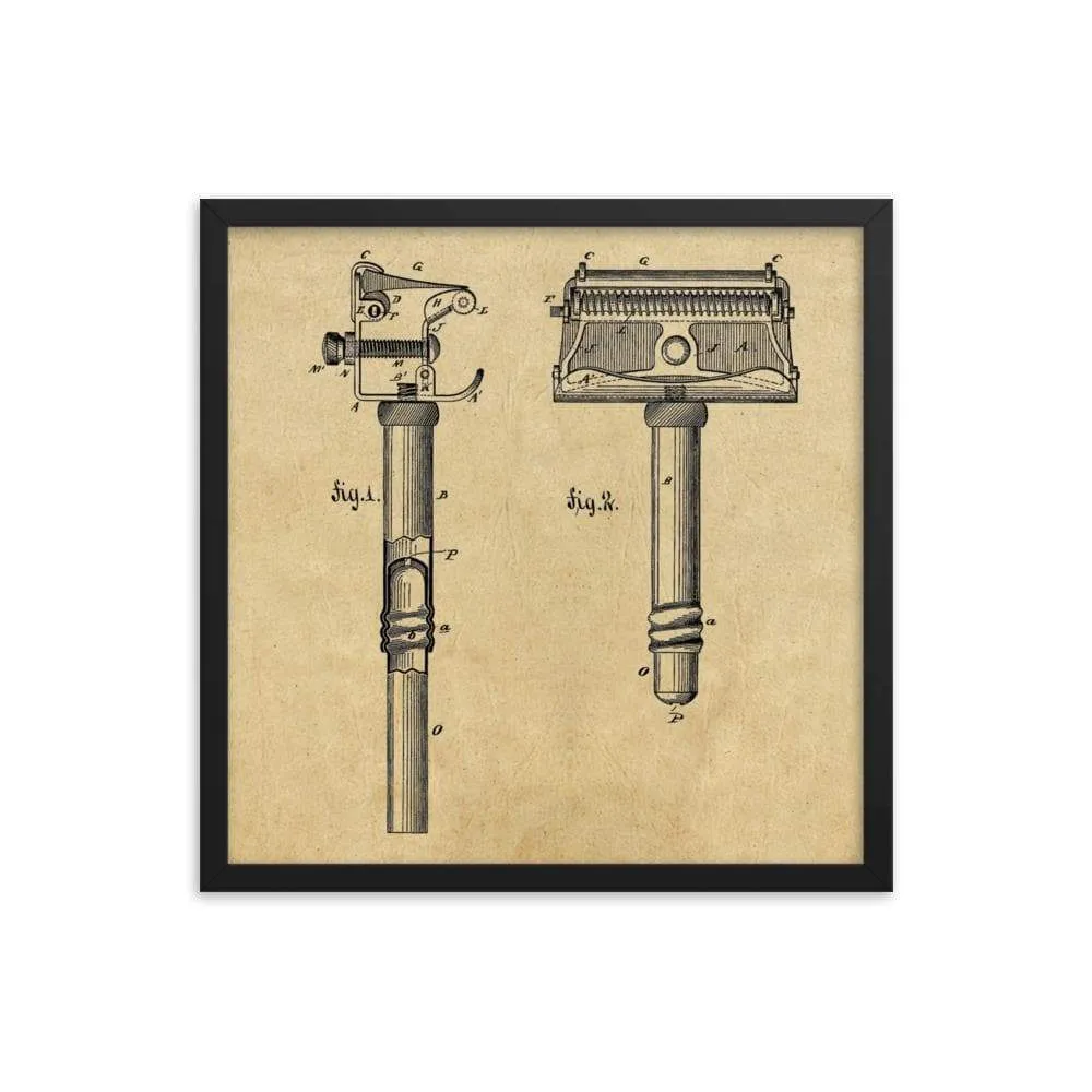 Kampfe Brothers Patent Drawing Framed Print