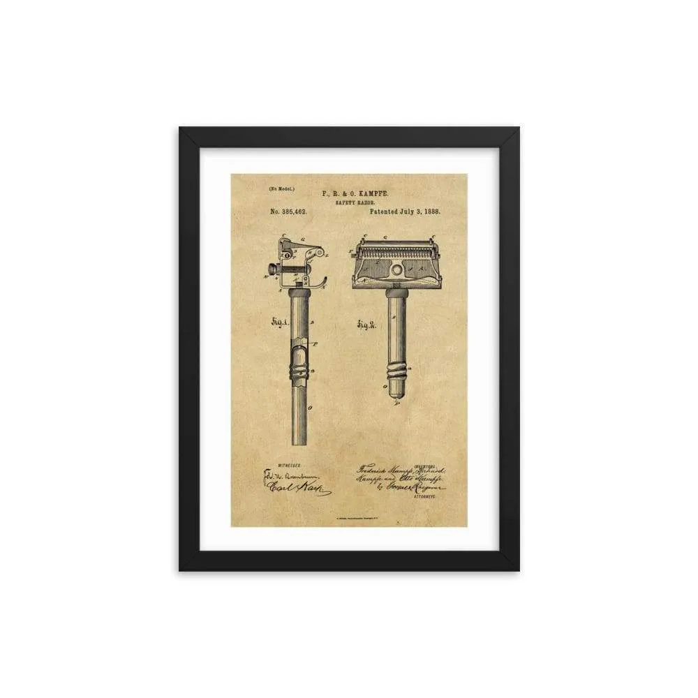 Kampfe Brothers Patent Drawing Framed Print