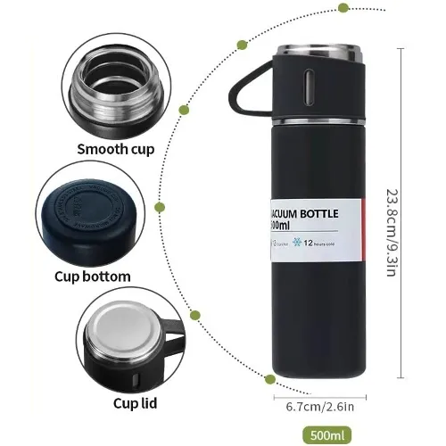 KD Vacuum Flask Gift Set Double Wall Stainless Steel, Business Gift, Travel Mug Cup Set, Thermos Bottle Vacuum Flask Set