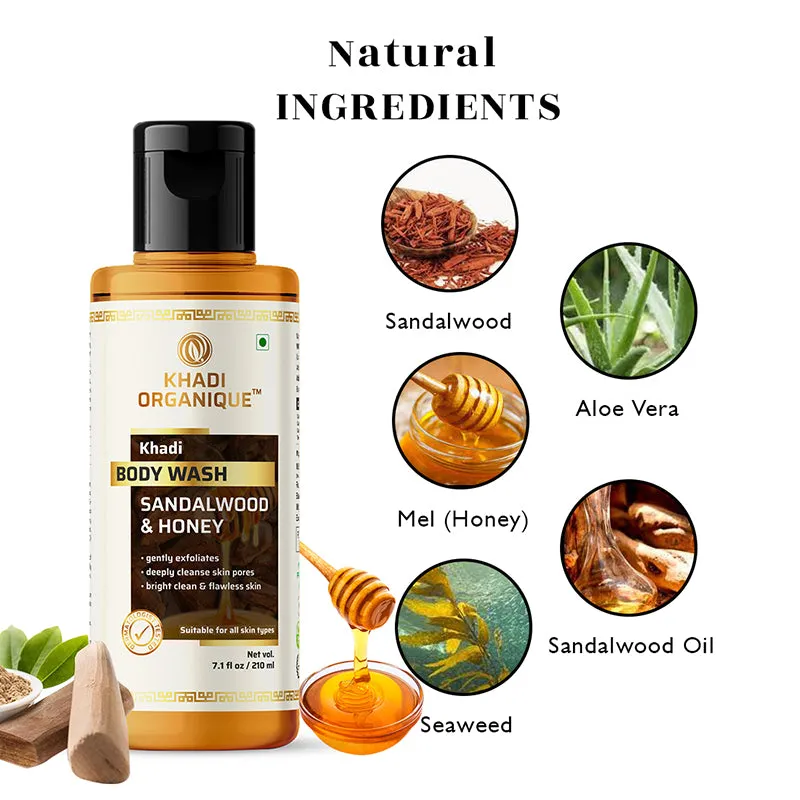 Khadi Organique Sandalwood & Honey Body Wash