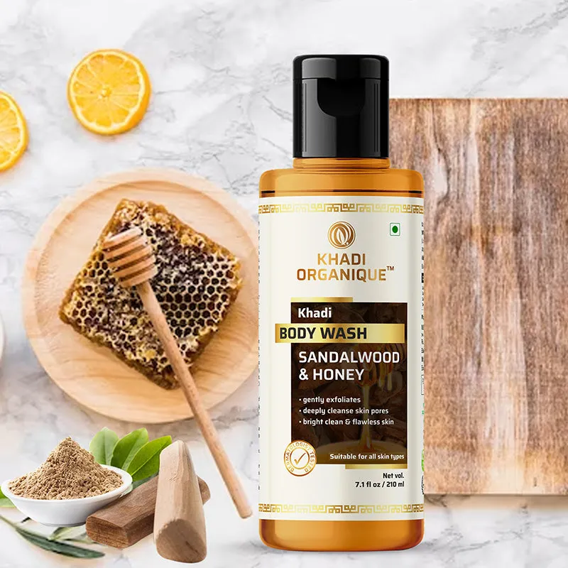 Khadi Organique Sandalwood & Honey Body Wash