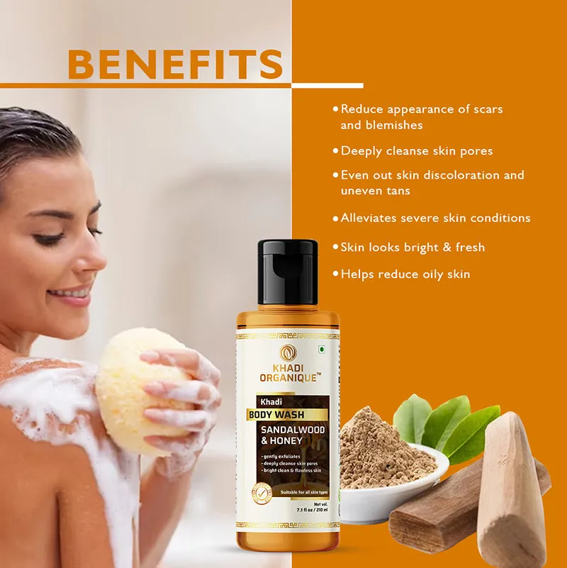 Khadi Organique Sandalwood & Honey Body Wash