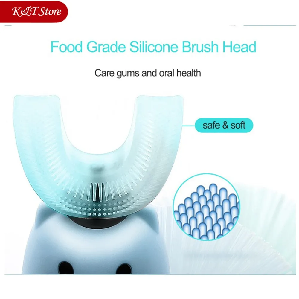 Kid Sonic Rechargeable Electric Toothbrush Automatic 360 degree toothbrush ultrasonic soft silicone electric children toothbrush