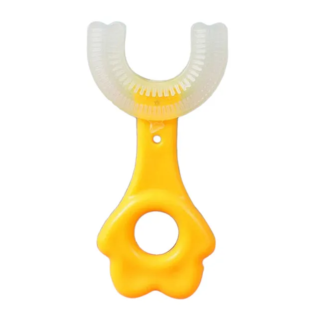 Kids Toothbrush U-Shape 360 Degree Infant Teether Baby Toothbrush Children Silicone Brush For Toddlers Oral Care Cleaning
