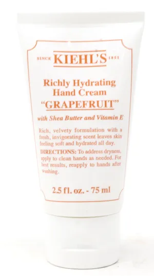 Kiehl's Richly Hydrating Hand Cream Grapefruit  2.5oz/75ml New