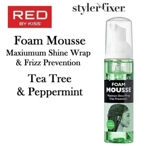 KISS "Styler/Fixer" Foam Mousse, Tea Tree & Peppermint, 8.7 oz (SFM05)