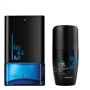Kit Quasar: Quasar Deodorant Cologne 100ml   Deodorant Roll On 55ml - o Boticario