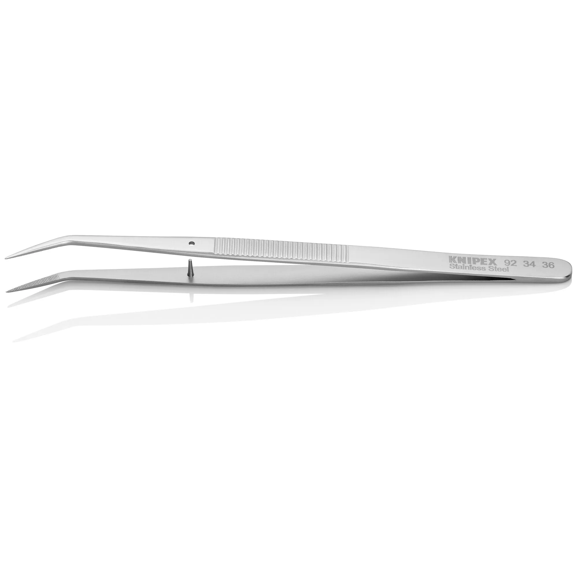 Knipex 92 34 36 6" Stainless Steel Gripping Tweezers--25 °Angled-Pointed Tips