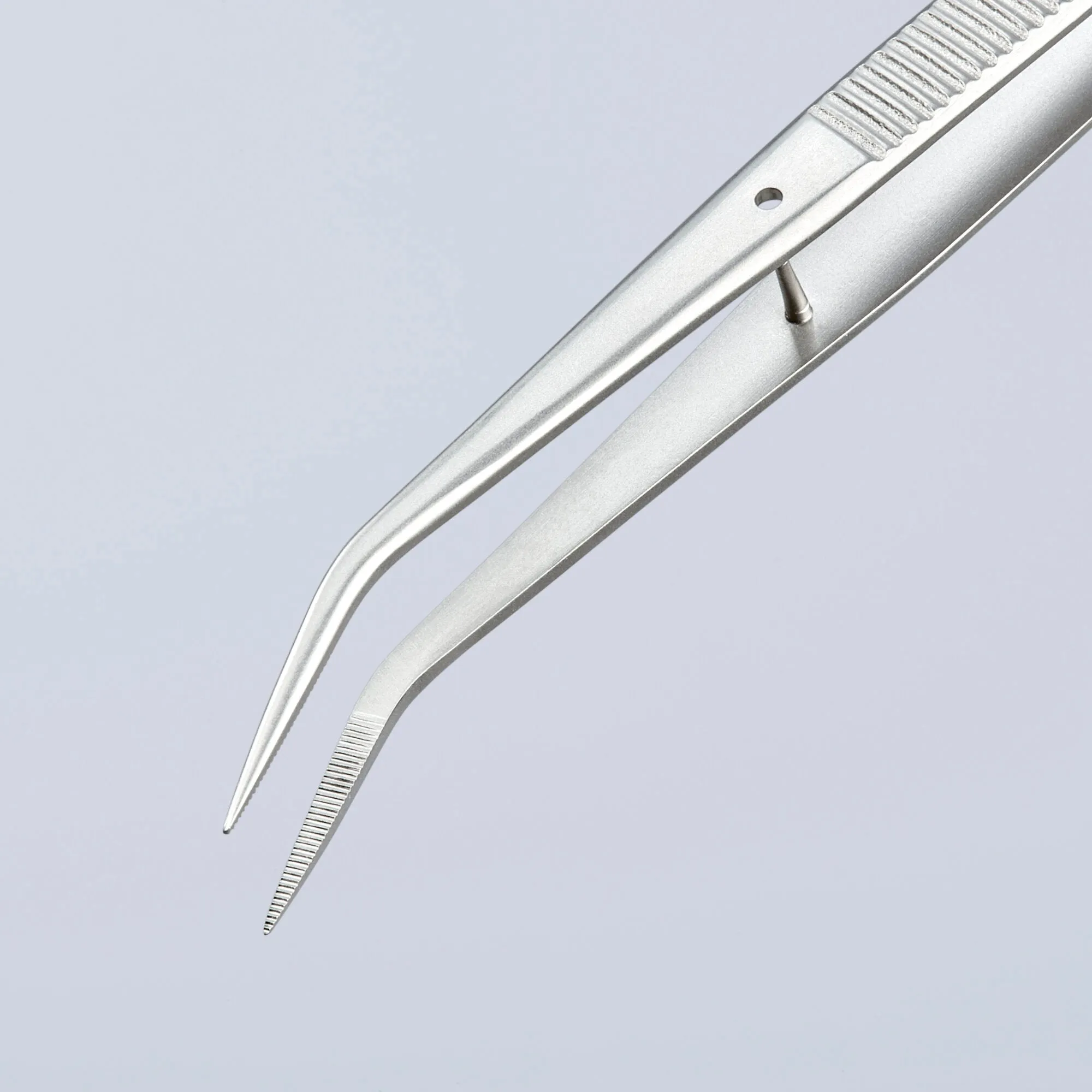 Knipex 92 34 36 6" Stainless Steel Gripping Tweezers--25 °Angled-Pointed Tips