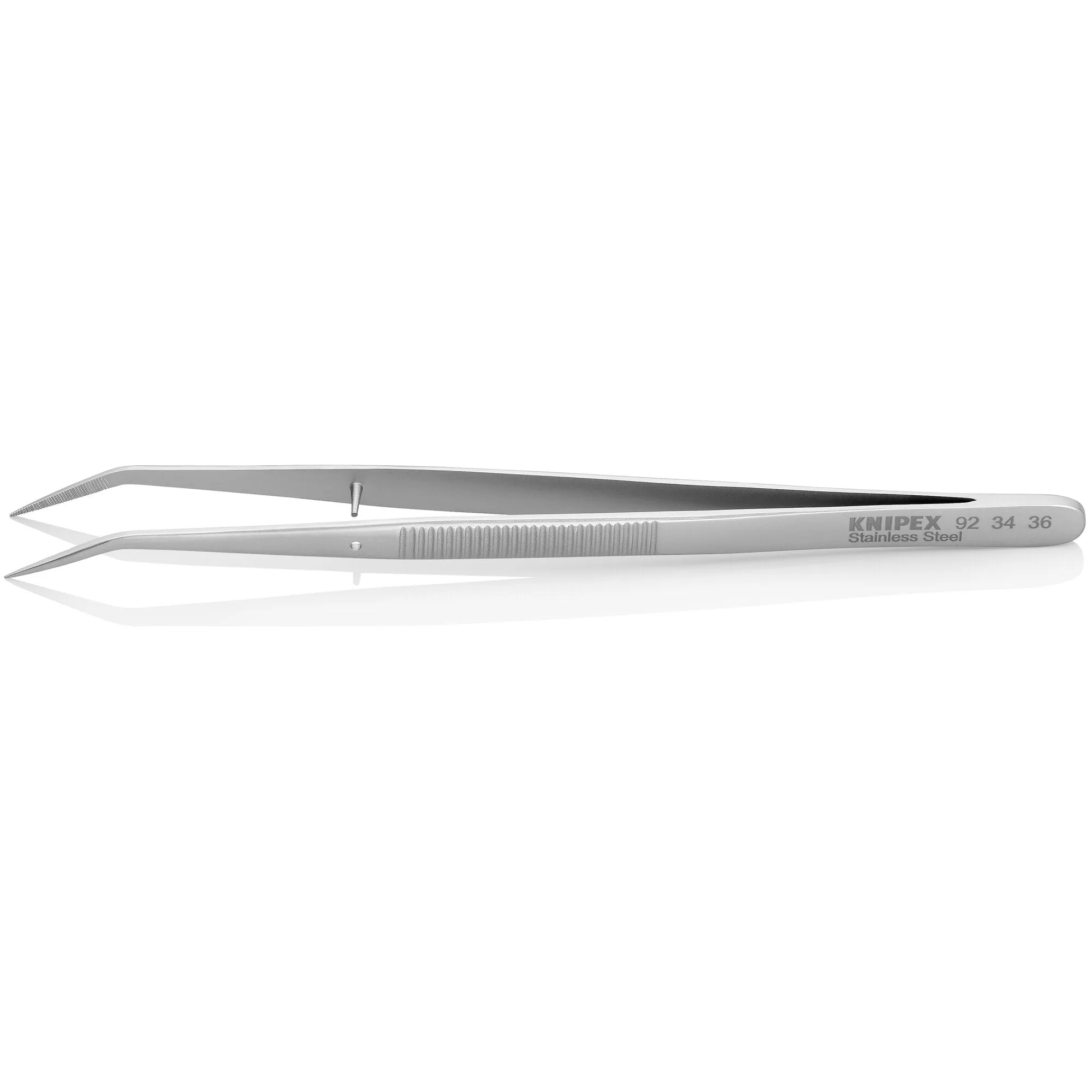 Knipex 92 34 36 6" Stainless Steel Gripping Tweezers--25 °Angled-Pointed Tips
