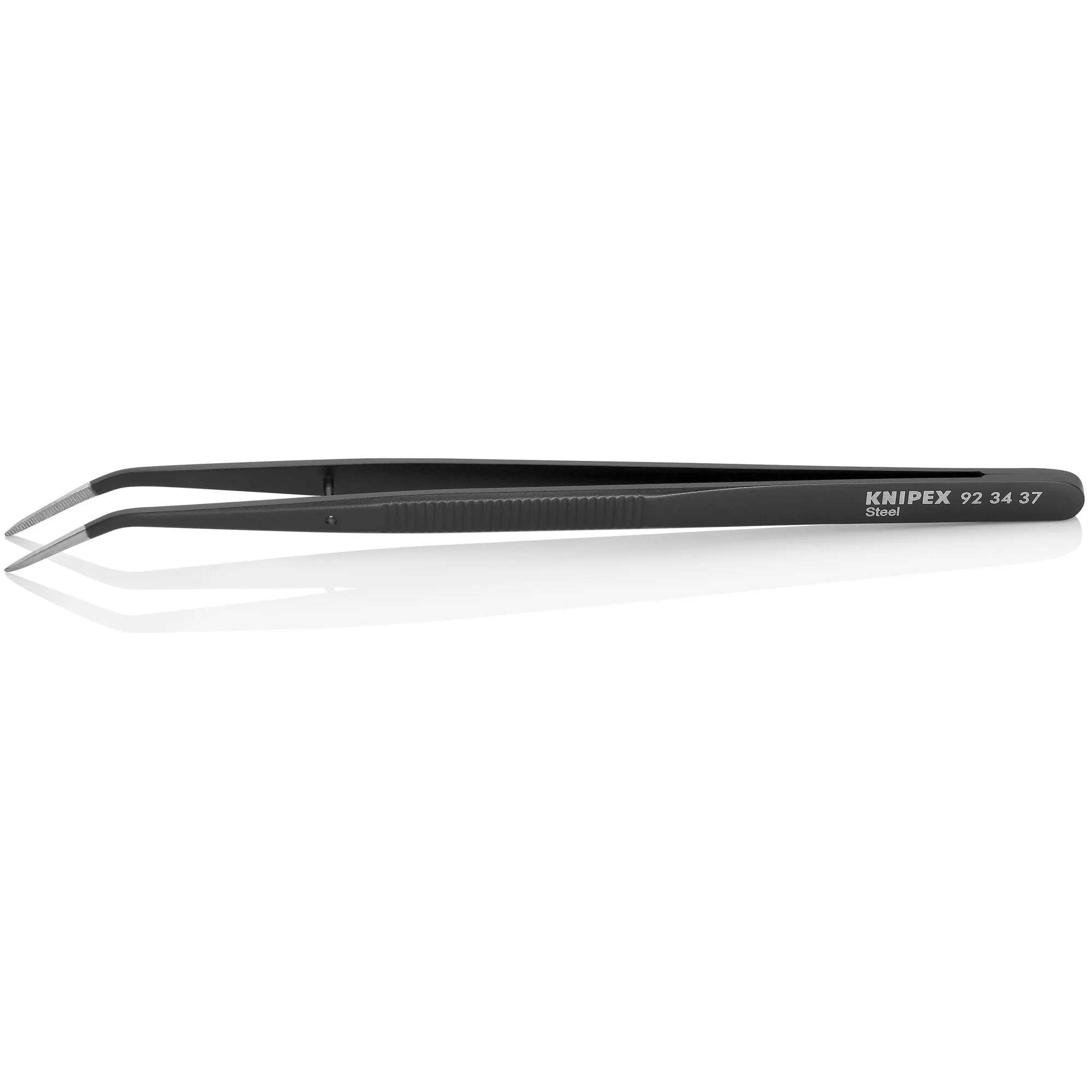 Knipex 92 34 37 6" Steel Gripping Tweezers--25° Angled-Pointed Tips