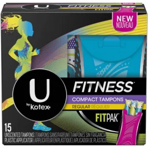 Kotex Fitness Compact Tampons - 15ct