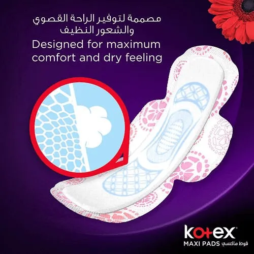 Kotex Maxi Protect Thick Pads Super Size With Wings - 30 Pads