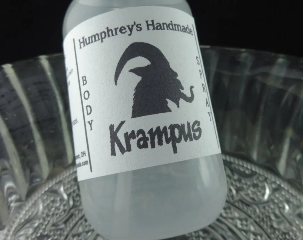 KRAMPUS Body Spray | Peppermint Scent | 2 oz | Christmas Horror