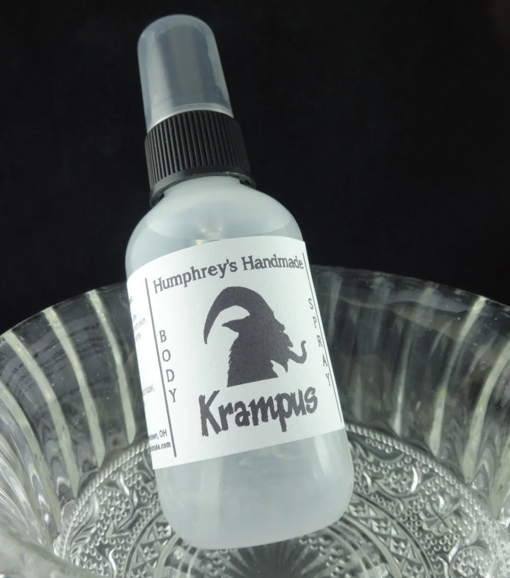 KRAMPUS Body Spray | Peppermint Scent | 2 oz | Christmas Horror